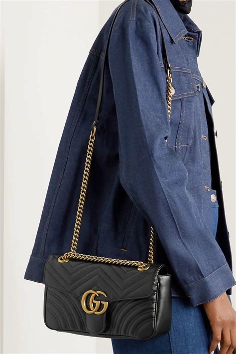 gucci black quilted bag|gucci small shoulder bags.